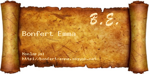 Bonfert Emma névjegykártya