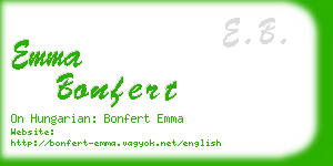 emma bonfert business card
